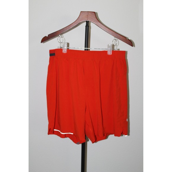 lululemon athletica Other - Lululemon Surge Lined Short 6" Mens Large Red Orange Running Training LM7A99S